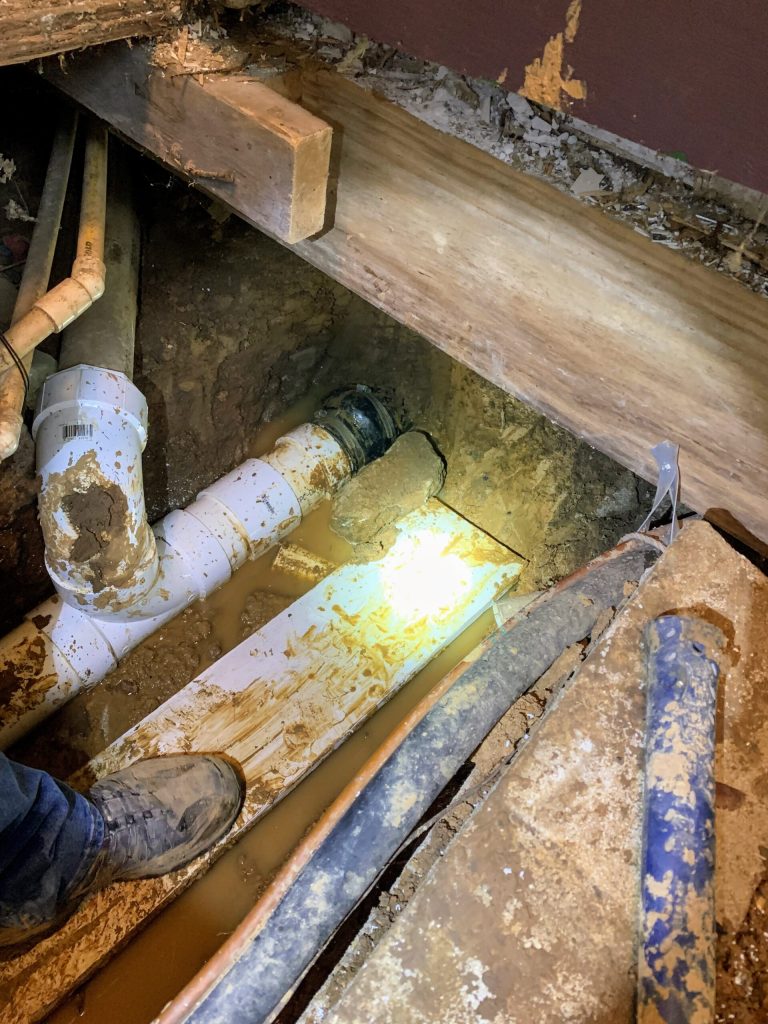 Workmans Sewage Line